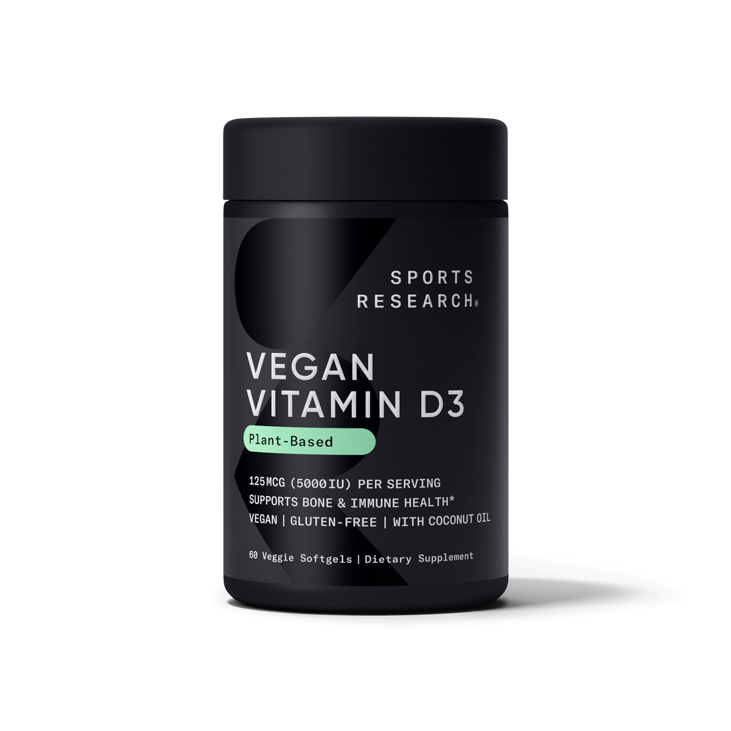 Vegan Vitamin D3 5000iu (60 veggie softgels) by Sports Research