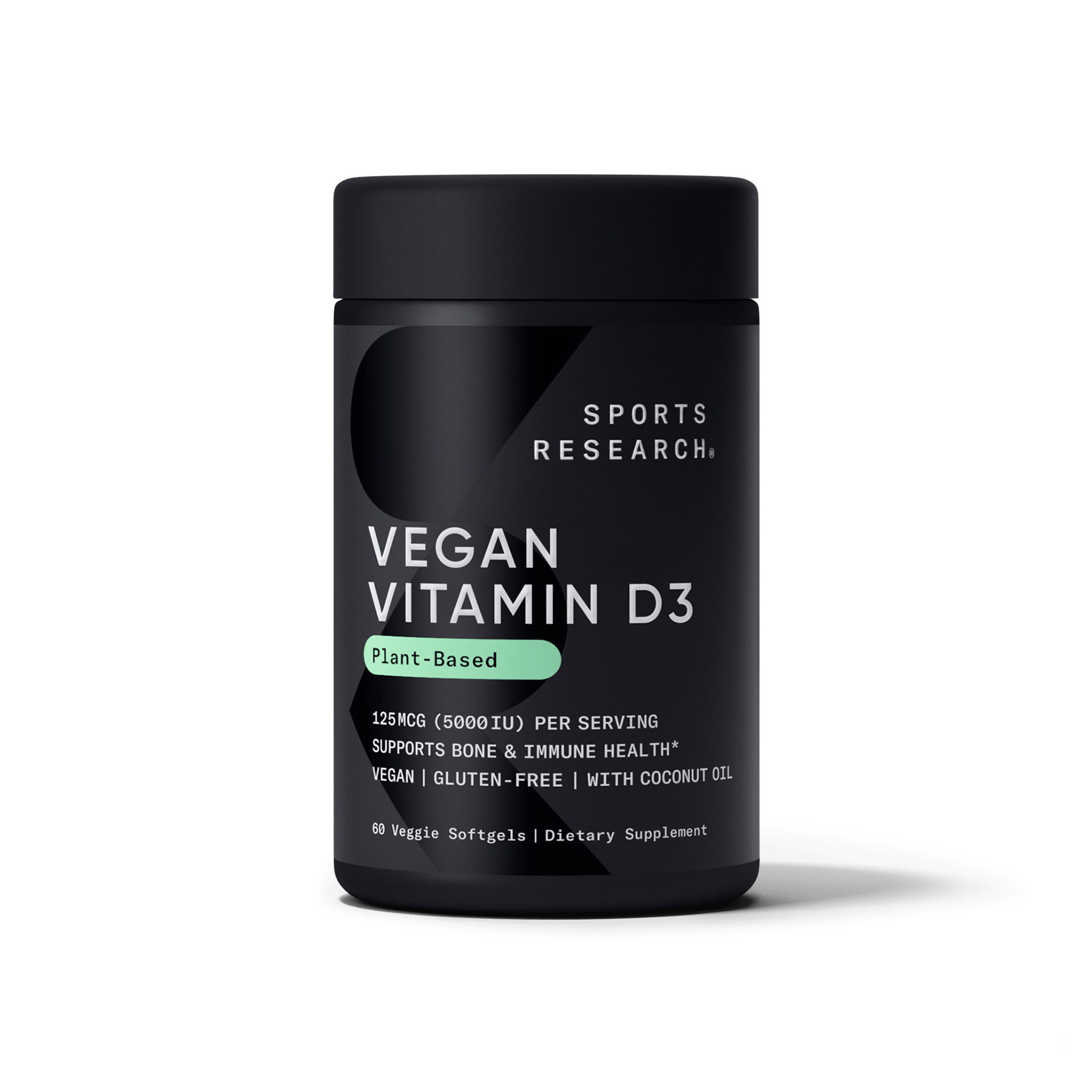 Vegan Vitamin D3 5000iu (60 veggie softgels) by Sports Research
