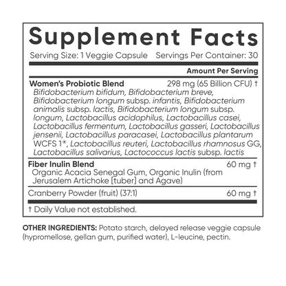 Daily Women's Probiotics 65 Billion CFU (30 veggie capsules) by Sports Research