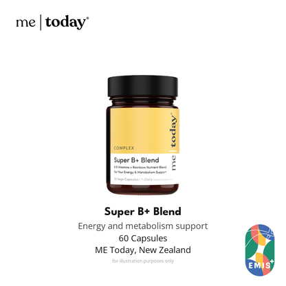 ME Today Super B+ Blend with 8 B-Vitamins and Rainbow Nutrient Blend, Vegan