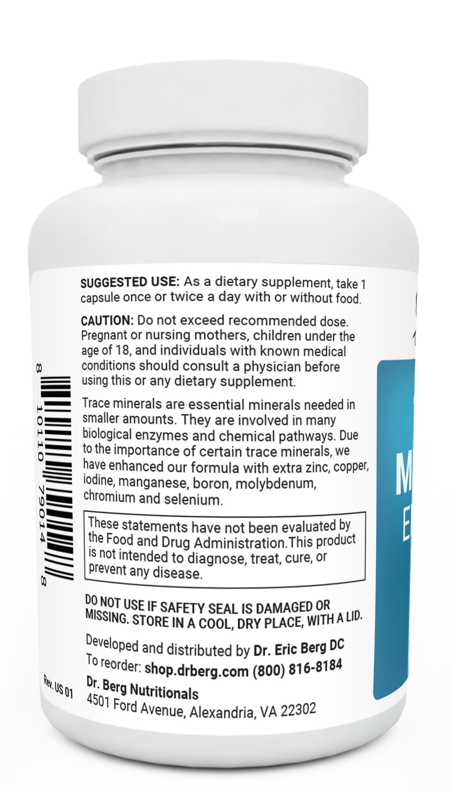 Dr Berg Trace Minerals Enhanced - 60 Capsules | Essential Nutrients for Optimal Health