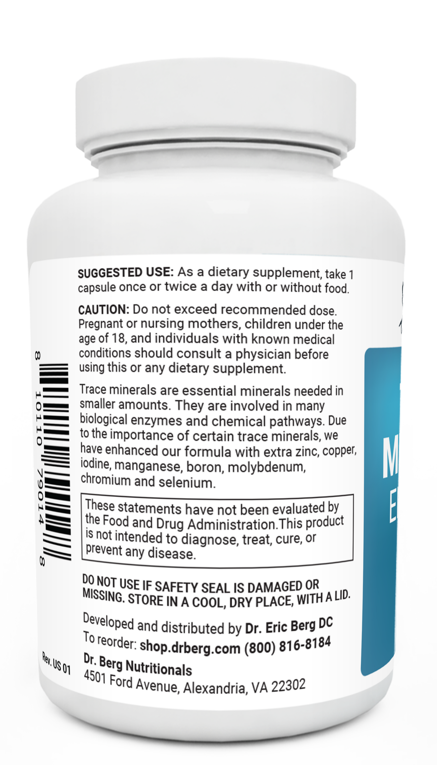 Dr Berg Trace Minerals Enhanced - 60 Capsules | Essential Nutrients for Optimal Health