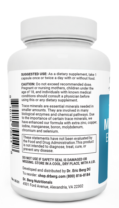 Dr Berg Trace Minerals Enhanced - 60 Capsules | Essential Nutrients for Optimal Health