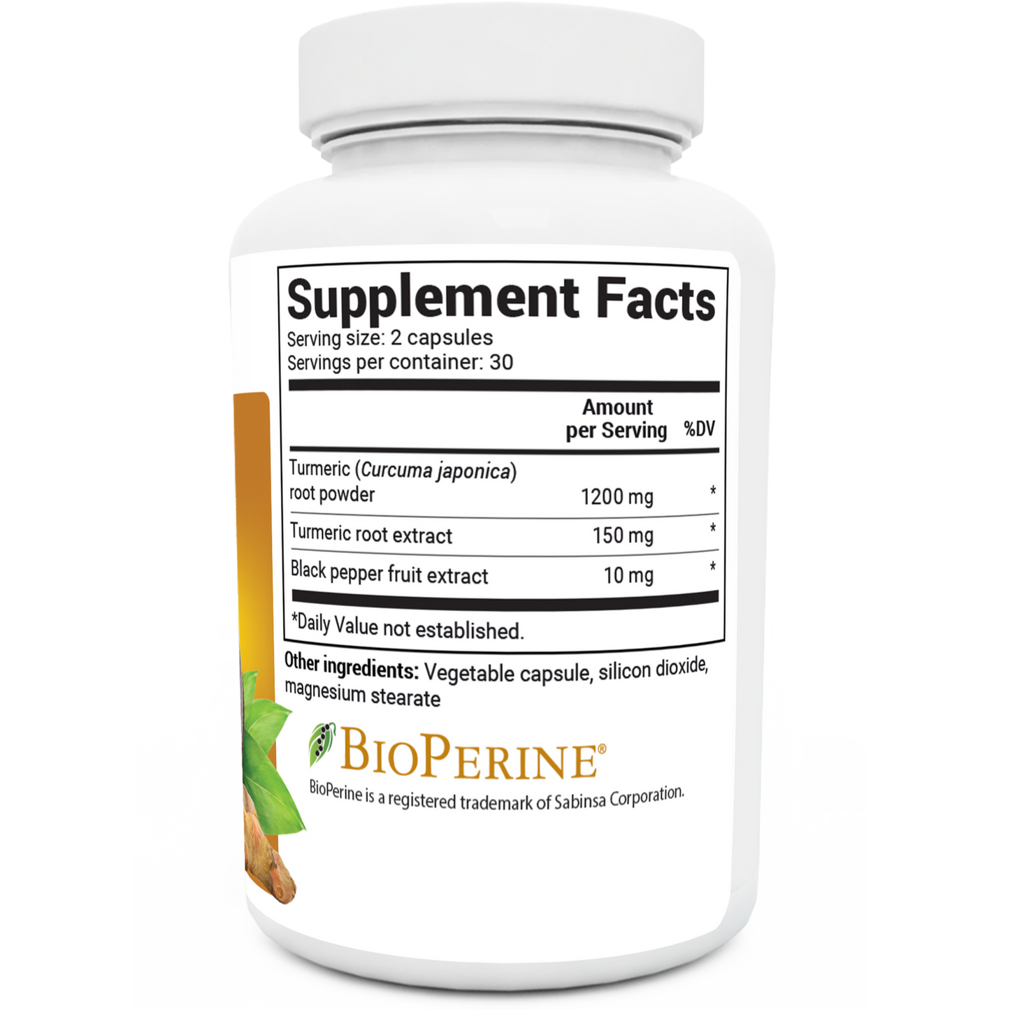 Dr. Berg Turmeric Curcumin with BioPerine - Maximum Absorption 60 Capsules