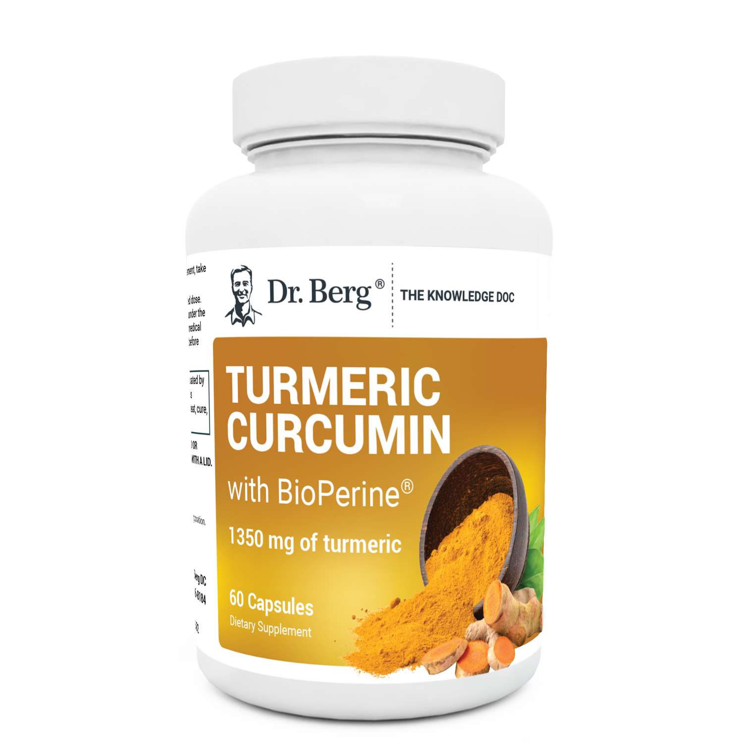 Dr. Berg Turmeric Curcumin with BioPerine - Maximum Absorption 60 Capsules