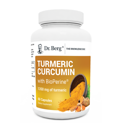 Dr. Berg Turmeric Curcumin with BioPerine - Maximum Absorption 60 Capsules