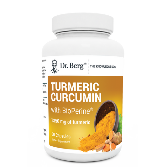 Dr. Berg Turmeric Curcumin with BioPerine - Maximum Absorption 60 Capsules