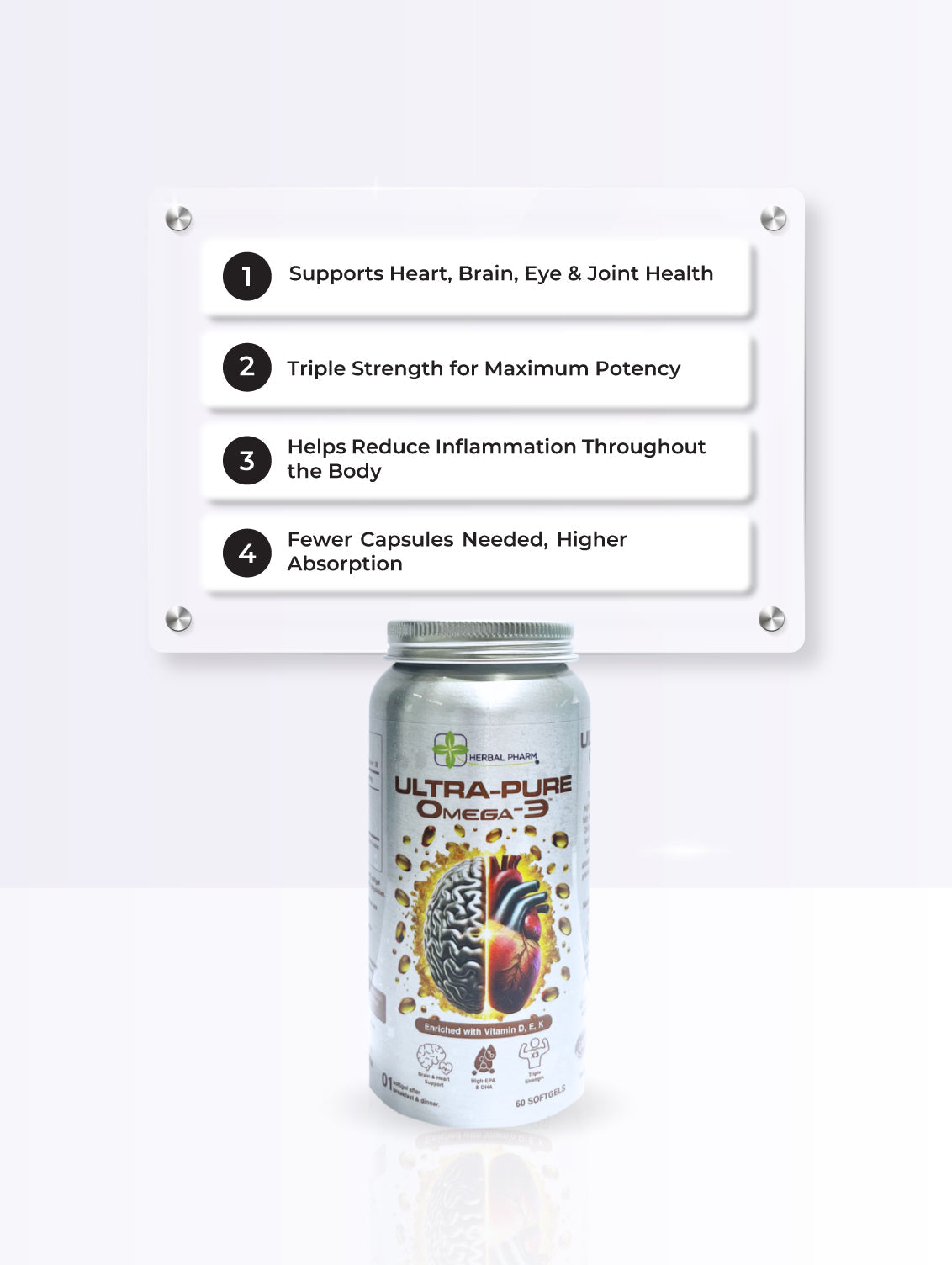 Herbal Pharm Ultra-Pure Omega-3 60 Softgels - Herbal Pharm Singapore