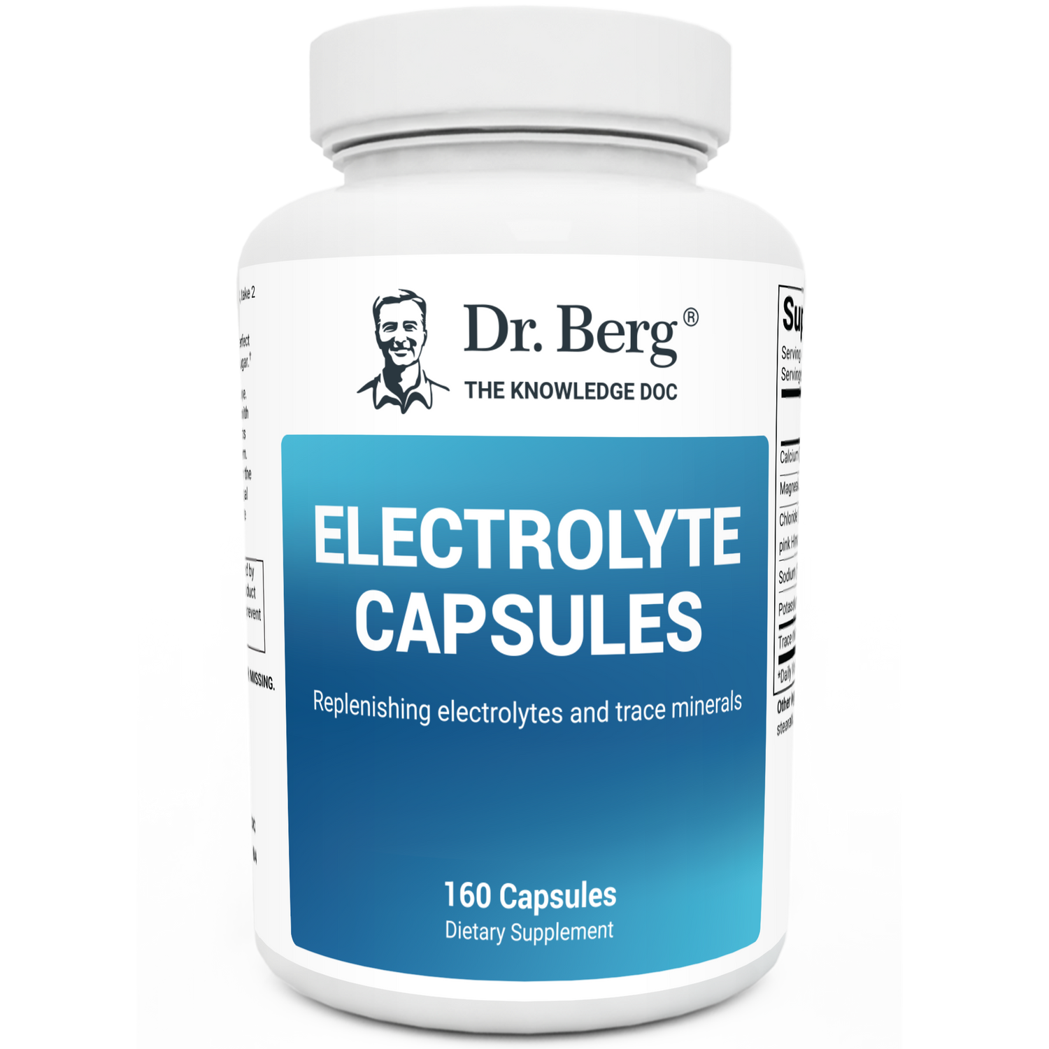 Dr Berg Electrolyte Capsules: Potassium & Magnesium Boost - 160 Veggie Caps