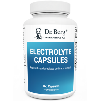 Dr Berg Electrolyte Capsules: Potassium & Magnesium Boost - 160 Veggie Caps