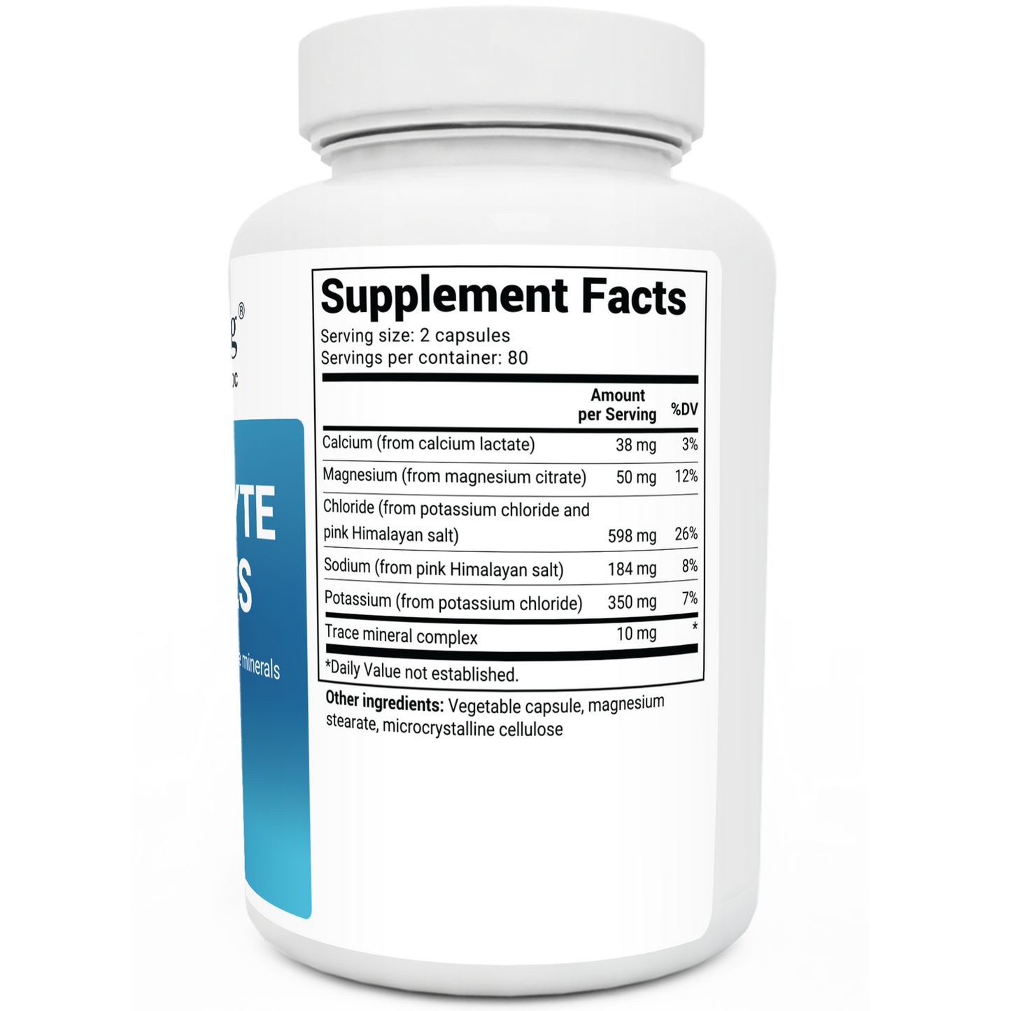 Dr Berg Electrolyte Capsules: Potassium & Magnesium Boost - 160 Veggie Caps