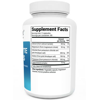 Dr Berg Electrolyte Capsules: Potassium & Magnesium Boost - 160 Veggie Caps