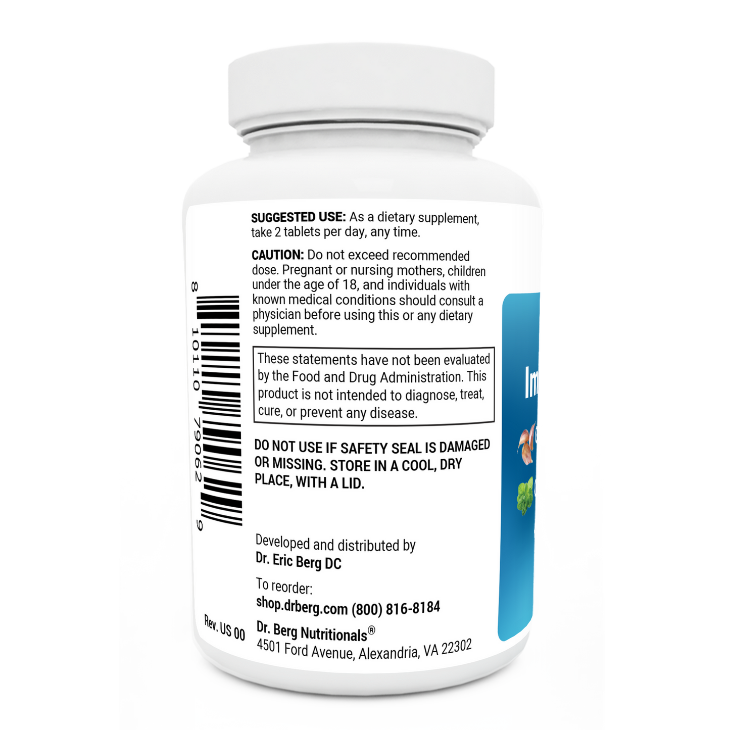 Dr. Berg Emergency Immune Support with Zinc and Vitamin D - 60 Tablets
