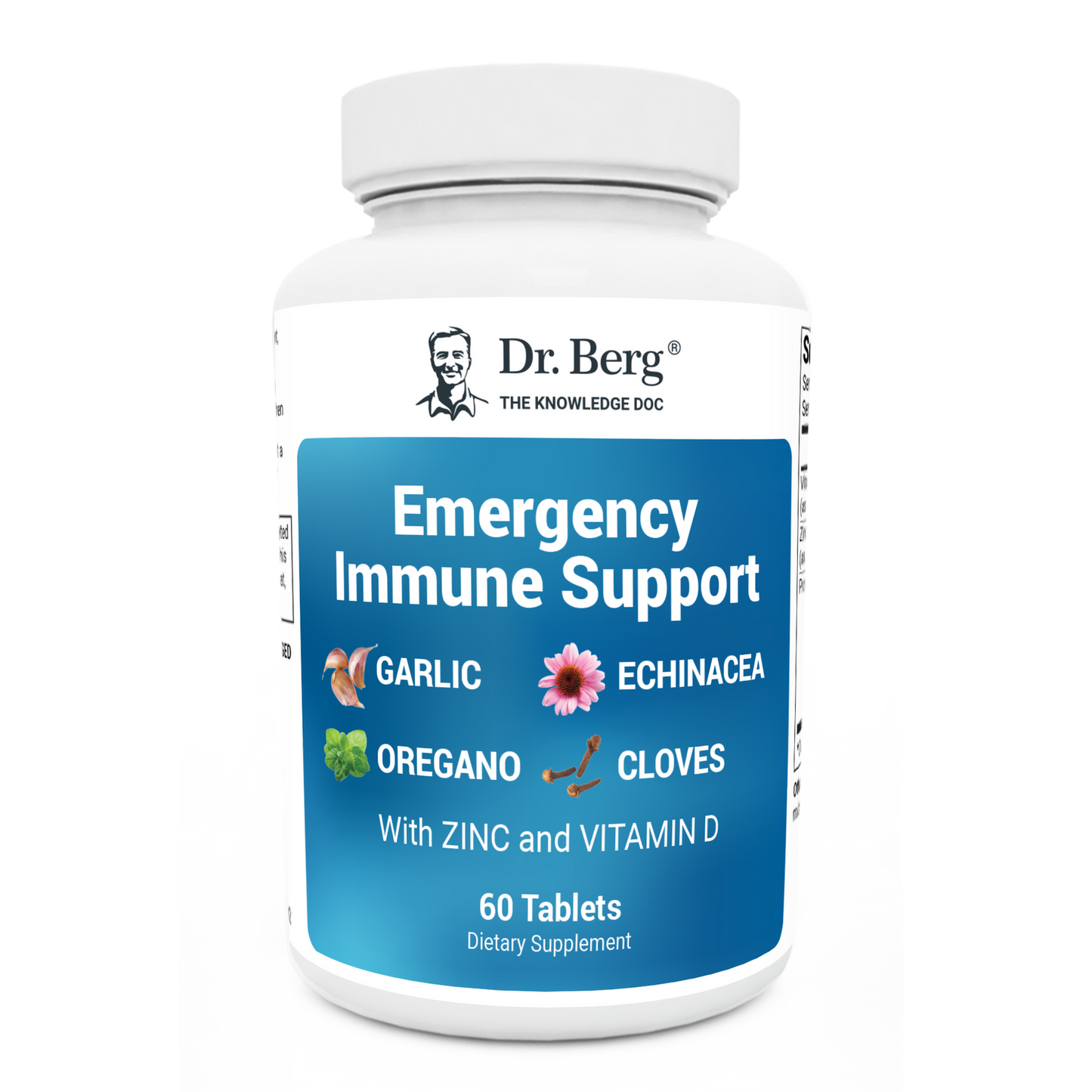 Dr. Berg Emergency Immune Support with Zinc and Vitamin D - 60 Tablets