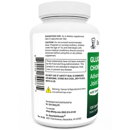 Dr. Berg Advanced Joint Support with Glucosamine, Chondroitin & MSM - 120 Capsules