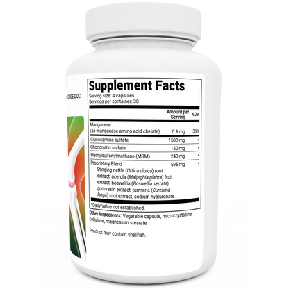 Dr. Berg Advanced Joint Support with Glucosamine, Chondroitin & MSM - 120 Capsules