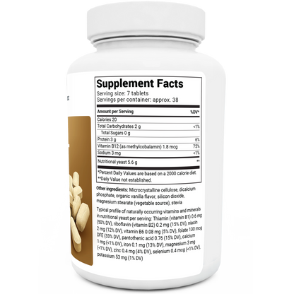 Dr. Berg Nutritional Yeast Tablets - Boost Energy & Keto Adaptation (270 Tablets)
