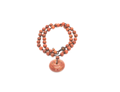 Bian Stone Peace Buckle Pendant 17隔珠扣