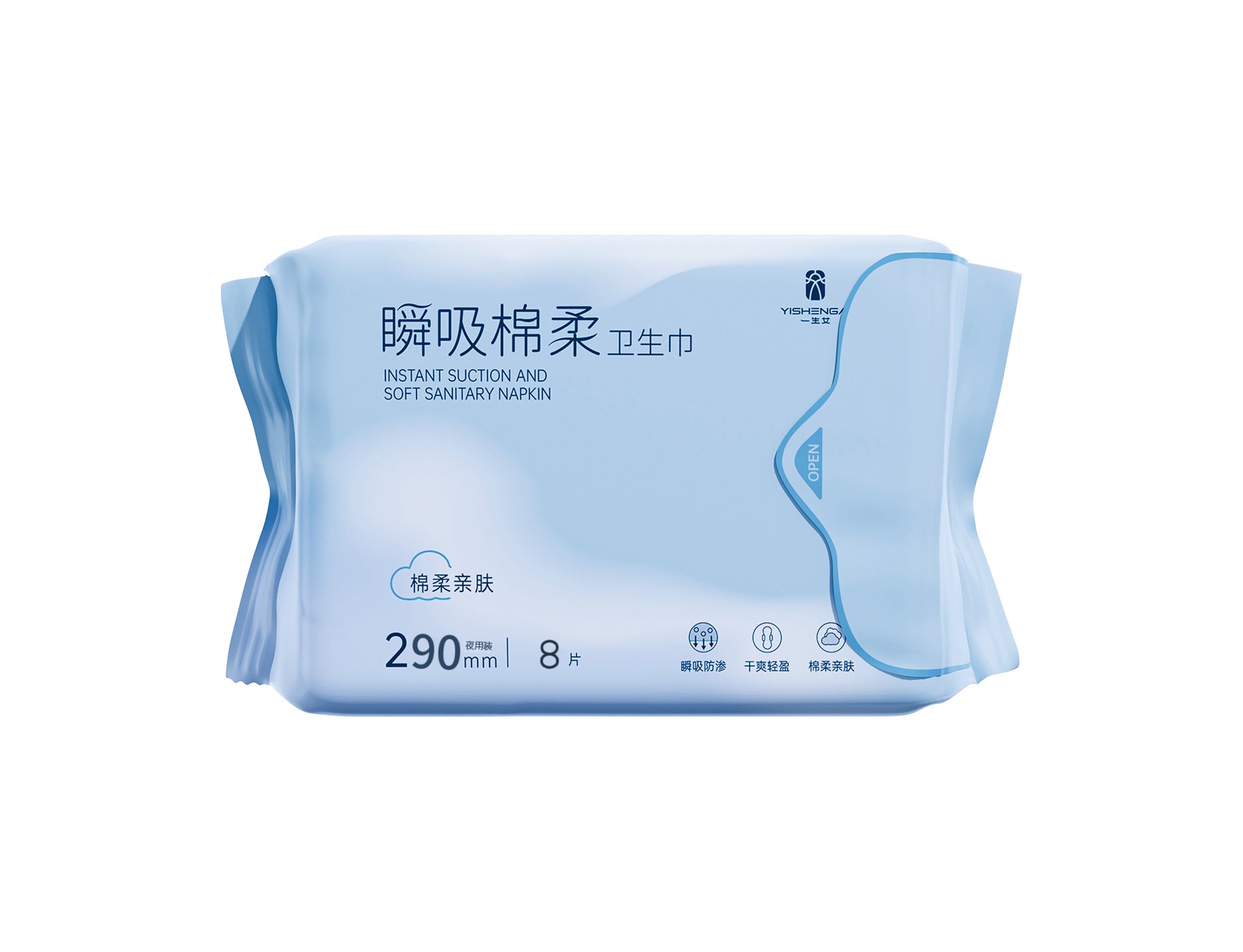 Instant Absorb Cotton Sanitary Pads 夜用款（290mm）