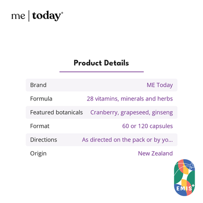 ME Today Women’s Daily Multivitamin with 28 Vitamins, Minerals and Herbs