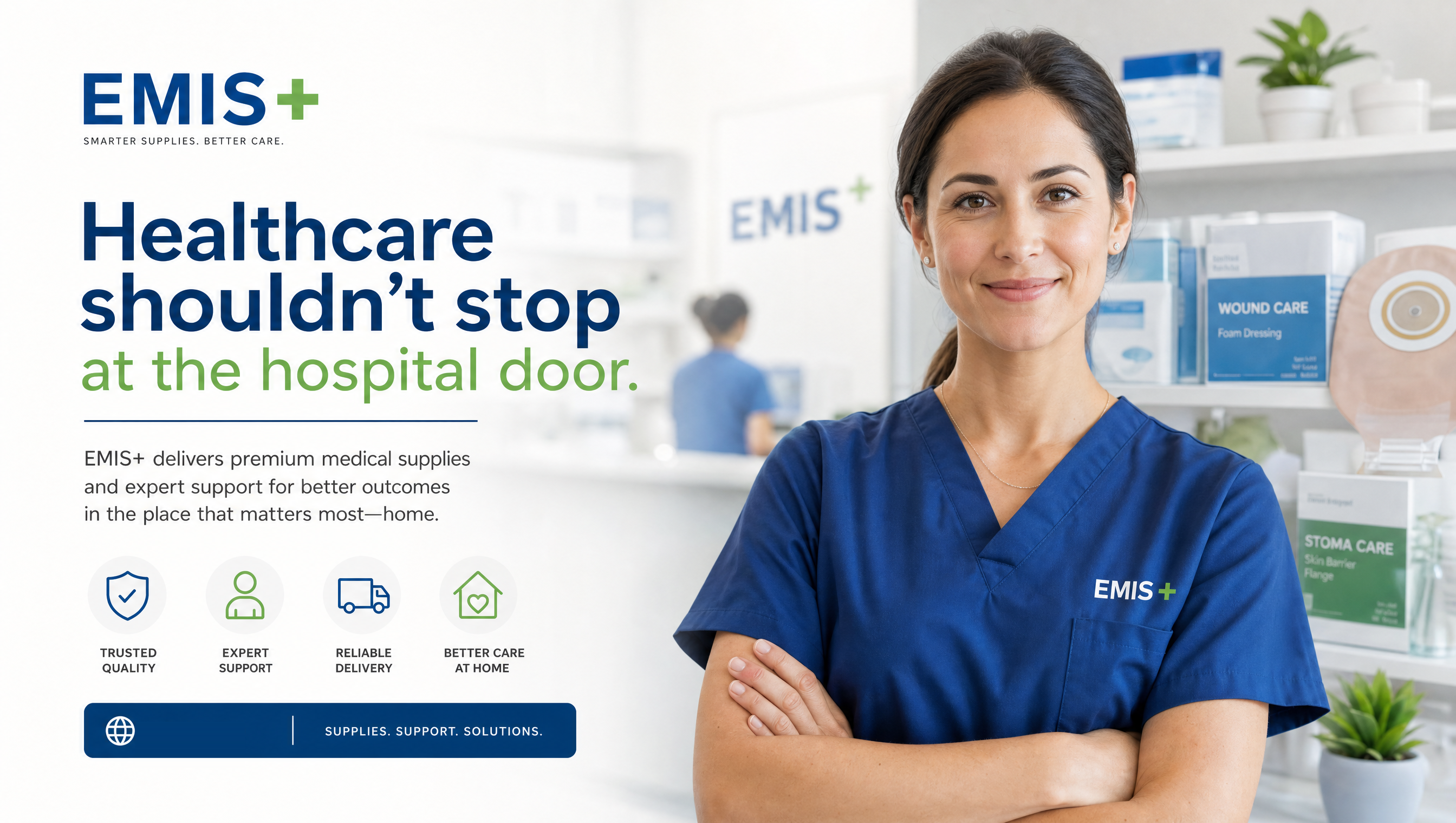 EMIS+ Healthcare Professional Banner - Medical Supplies Delivered with Compassionate Care